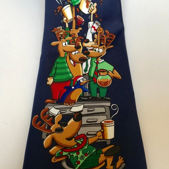 Vintage Hallmark Christmas Mens Tie Office Boss - Picture 4 of 8